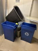 GROUP OF ASSORTED TRASH CANS