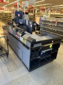 UNMARKED SINGLE BELT CHECKSTAND (NO POS)