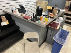 L-SHAPED FLORAL MILLWORK SERVICE COUNTER W/ SINK