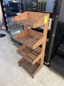 PORTABLE 4-TIER WOODEN MERCHANDISER