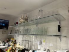120IN X 19IN GLASS WALL SHELVES IN FLORAL DEPT