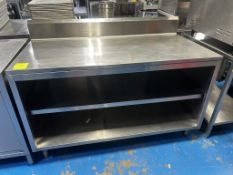 5 FT STAINLESS STEEL TABLE WITH BACKSPLASH
