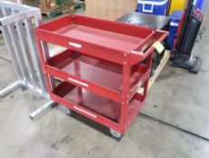steel 3-tier rolling cart