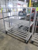 aluminum cooler racks on casters