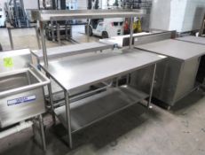 stainless table w/ over- and undershelf