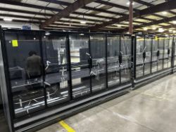 (M) NEW 12 DOOR RUN OF 2025 KYSOR WARREN MEDIUM TEMP FRENCH DOORS (NO ENDS)