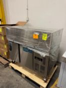 New 2-door prep station refrigerator w/ cutting board,
