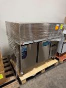 New 2-door prep station refrigerator w/ cutting board,