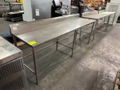 stainless table w/ backsplash