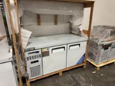 New Chineng undercounter 2-door chiller w/ upper shelf