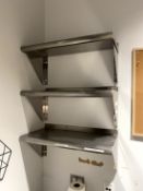 WALL MOUNT STAINLESS SHELF