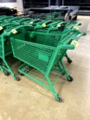 GREEN PLASTIC SHOPPING CARTS (SEE DESCRIPTION)