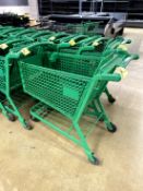 GREEN PLASTIC SHOPPING CARTS (SEE DESCRIPTION)