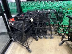 BLACK TWO TIER SHOPPING CARTS