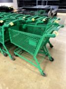 GREEN PLASTIC SHOPPING CARTS (SEE DESCRIPTION)