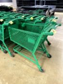 GREEN PLASTIC SHOPPING CARTS (SEE DESCRIPTION)