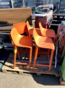 ORANGE PLASTIC CHAIRS