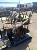 PALLET OF CAFÉ TABLES AND CHAIRS