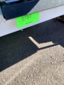 WHITE TABLE AND PLASTIC CART