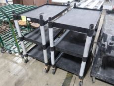 3-tier plastic cart, missing handles