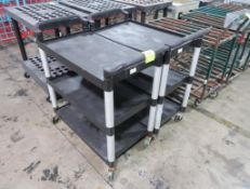 3-tier plastic cart