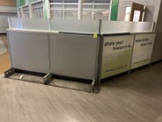 (4) 48IN X 48IN LOZIER SECTIONS WITHOUT SHELVES/FEET