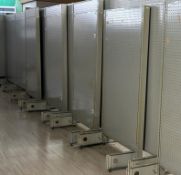 3FT LOZIER SECTIONS WITH UPRIGHTS, BACKBOARD, FEET ONLY