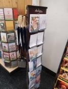 rotating display with greeting cards & gift bags