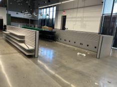 TWO RUNS OF WIRED SLAT WALL STYLE PONY WALLS