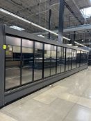 38FT RUN OF 2019 HILL PHOENIX MULTIDECK CASES W/ MED TEMP DOORS