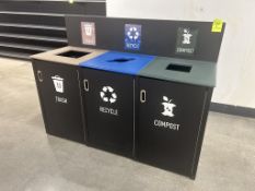 3 COMPARTMENT WASTE BIN ENCLOSURE