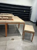 LARGE MERCHANDISING TABLE W/ 4 SMALLER TABLES
