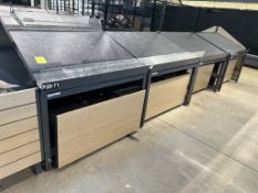 JSI ADJUSTABLE SLANT EURO TABLES W/ ROLLERS BELOW