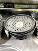 (NEW/UNUSED) 14.5" ROUND PERFORATED PIZZA TRAYS