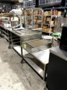 TWO TIER STAINLESS GLAZING TABLE