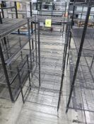 wire shelving units, assorted sizes