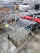 wire shelving stocking cart