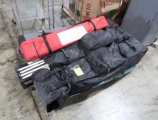 pallet of assorted pop-up canopies