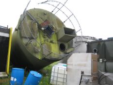 Hopper - Mild steel circular hopper with motorised activator unit in the hopper section and two