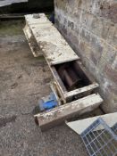Conveyor - U trough screw conveyor in mild steel, 2.1 metres long with 300 mm diameter x 300 mm