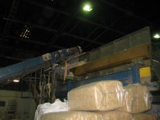 Conveyor - Inclined belt conveyor for shavings 850mm wide x 8.5 metres long. Price - £1,000.