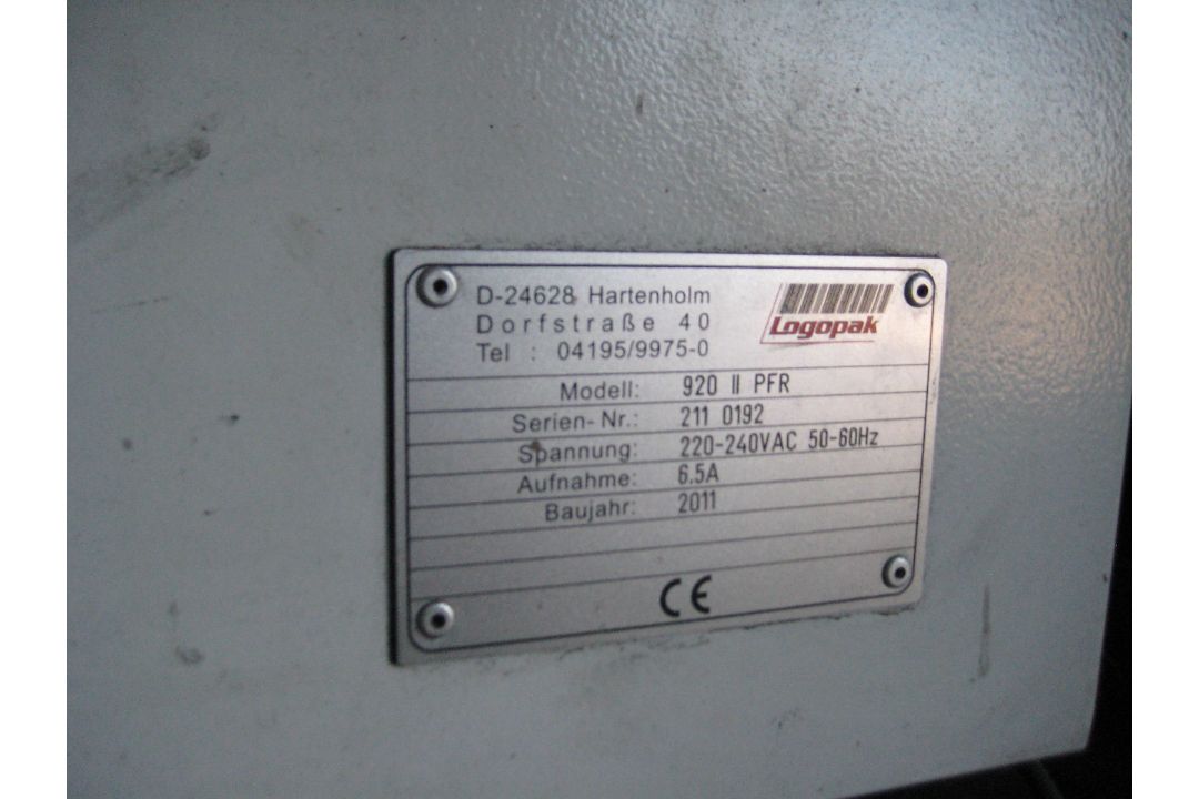 Labeller - Logopack pallet labeller model 920 11 PFR with control panel, built 2011. Price - £5,000. - Image 5 of 5