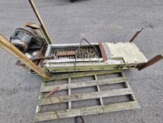 Press Feeder - Stainless steel twin chain pellet press feed conveyor. 1.6 metre shaft centres and