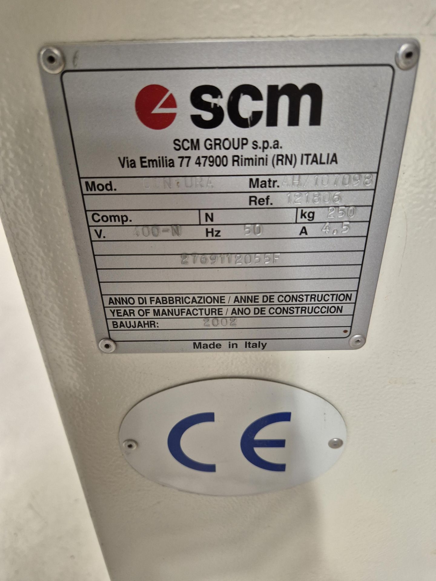 SCM Contura Edgebander, serial no. AH/107098, year of manufacture: 2003 ...