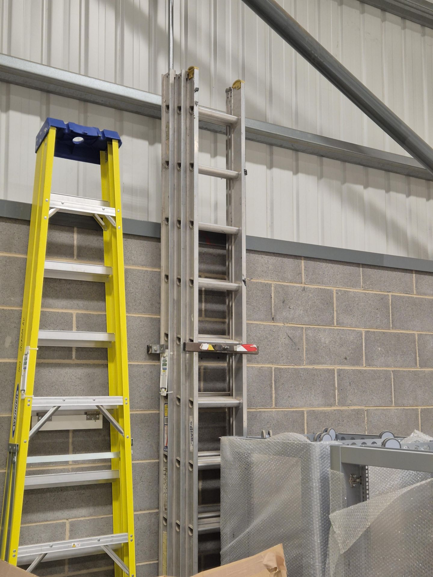 Three Section 36 Rise Alloy Extension Ladder (All final bids are ...