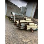 250mm Belt & Bucket Elevator, approx. 7m centres high, c/w electric motor (ex-situ), loading free of