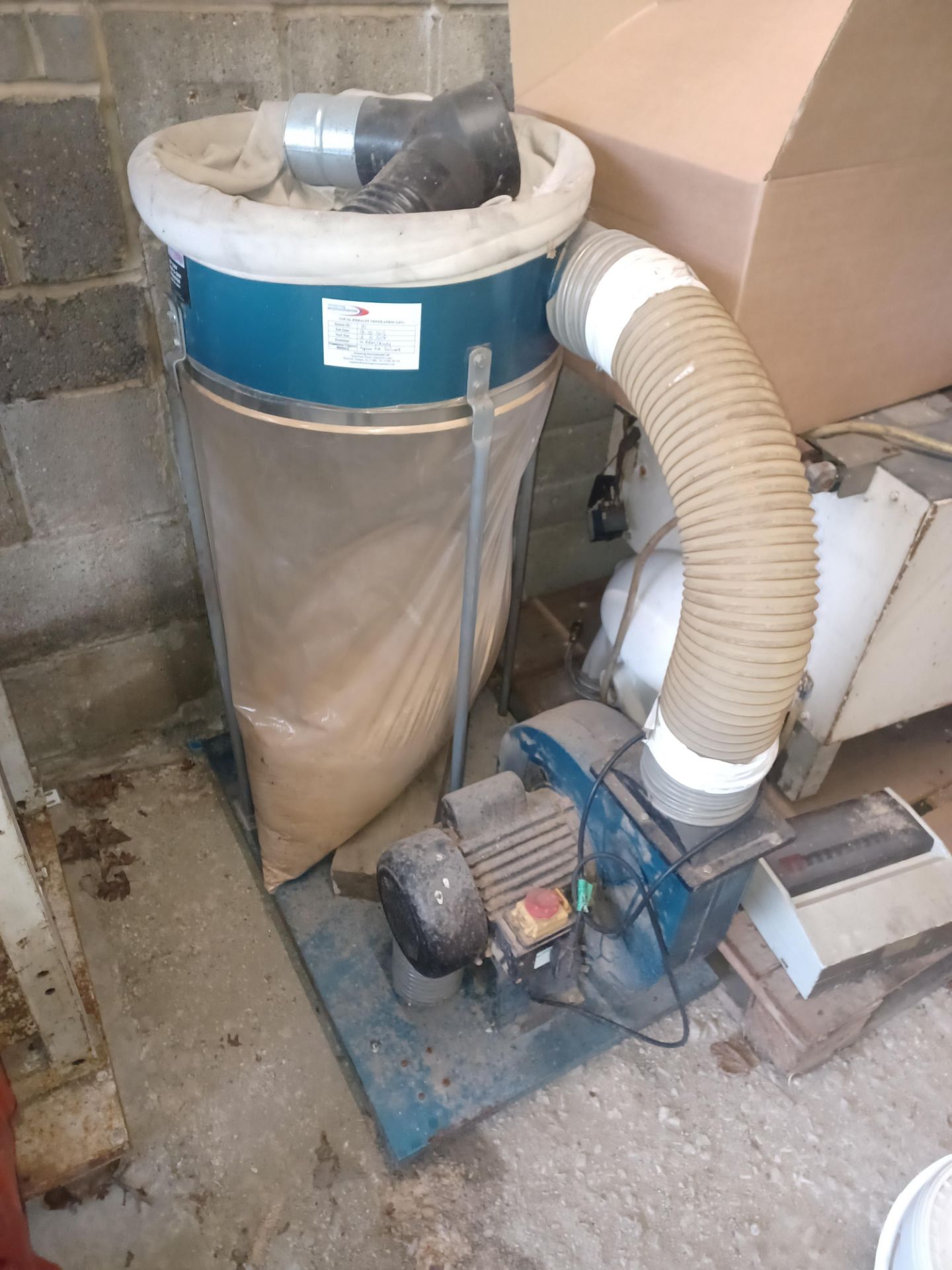 Sealey SM47 Dust and Chip Extractor, 2HP, 230V, single phase, dimensions approx. 39in. deep x
