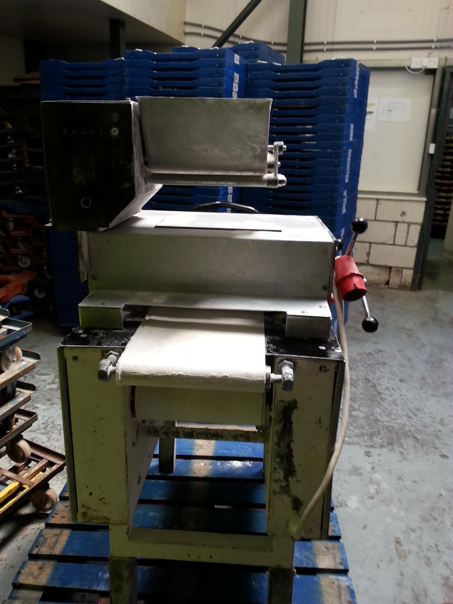 Oddy 2 PKT Breadcake Pinner, three phase, dimensions approx. 39in. long x 36in. wide x 41in. high,