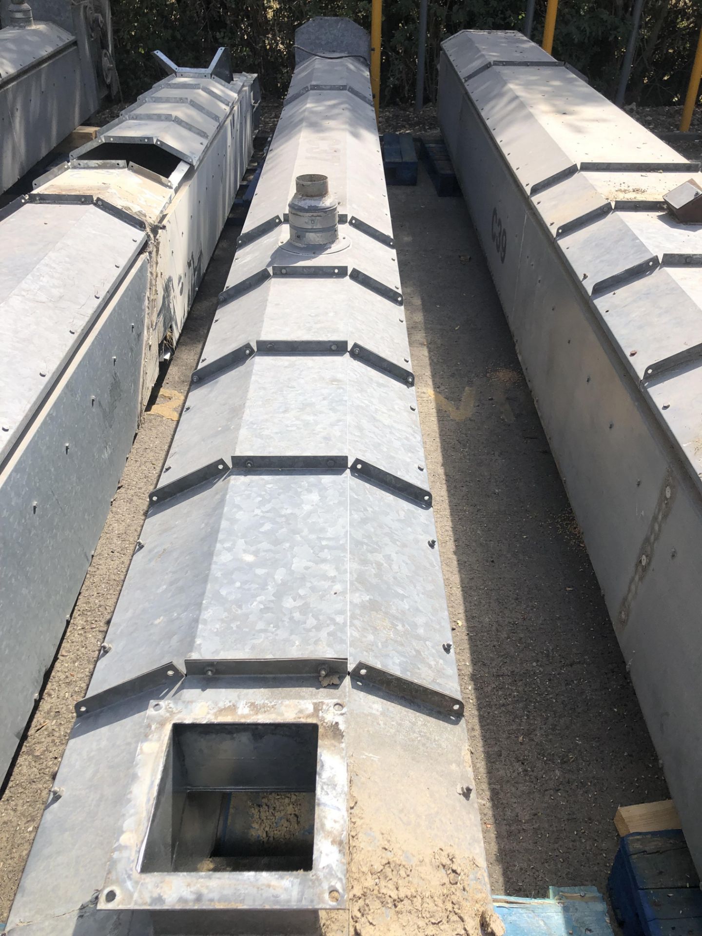 7.4m long Law Denis Belt Conveyor, year of manufacture 2008. Type: ‘Convoyeur A Bande 30’, approx.