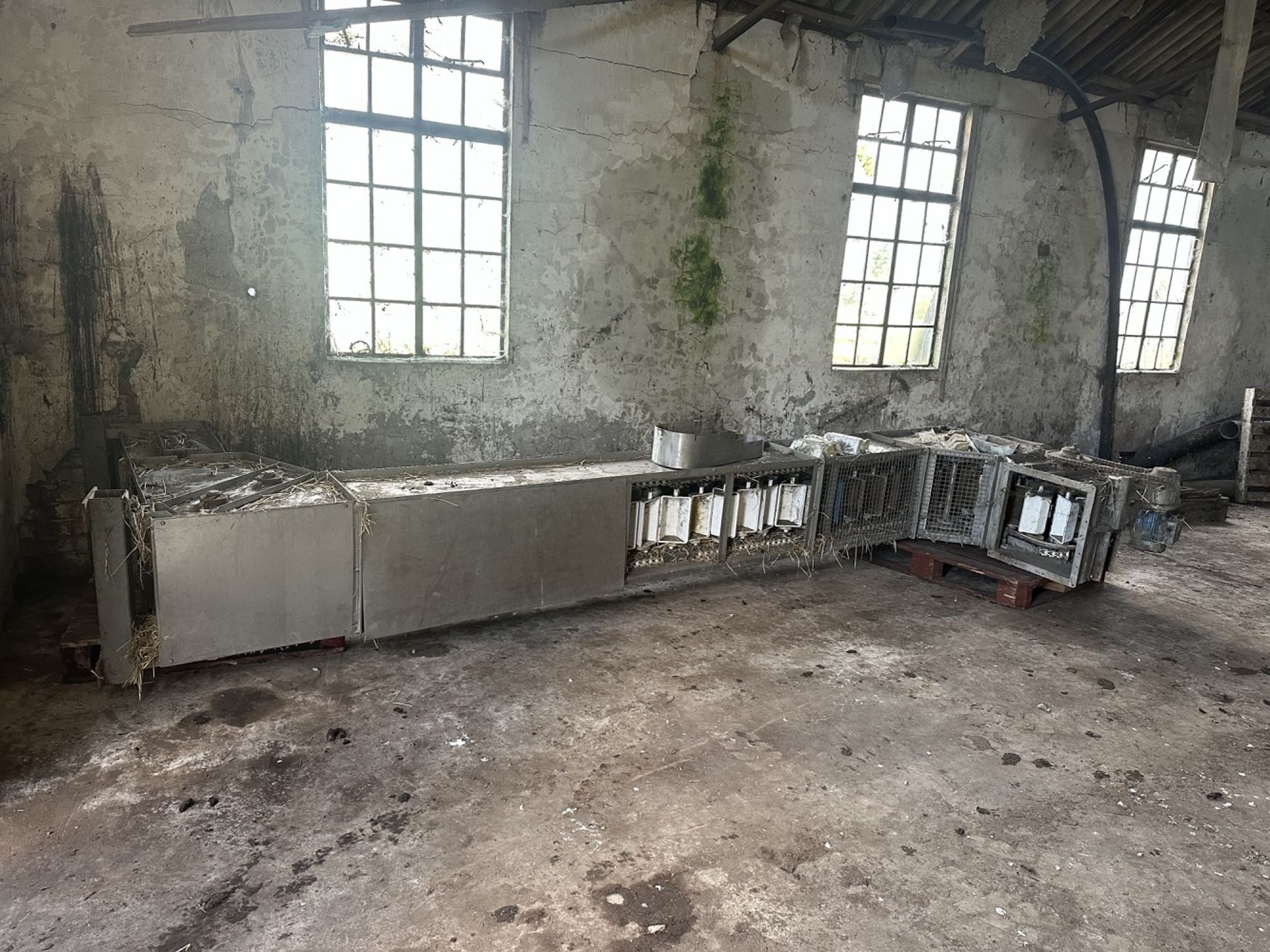 Gough Swing Bucket Elevator, with stainless steel case and HDPE buckets, approx. 4.7m high and 550mm